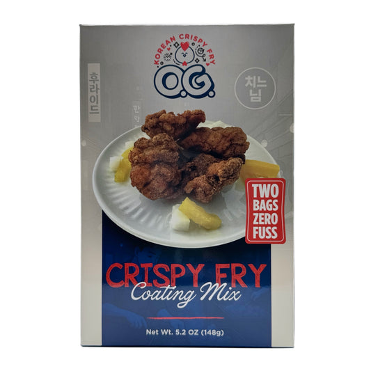 Goyeo Foods Original Goodness Korean Crispy Fry Mix box front, clean-label fried chicken coating for home cooking